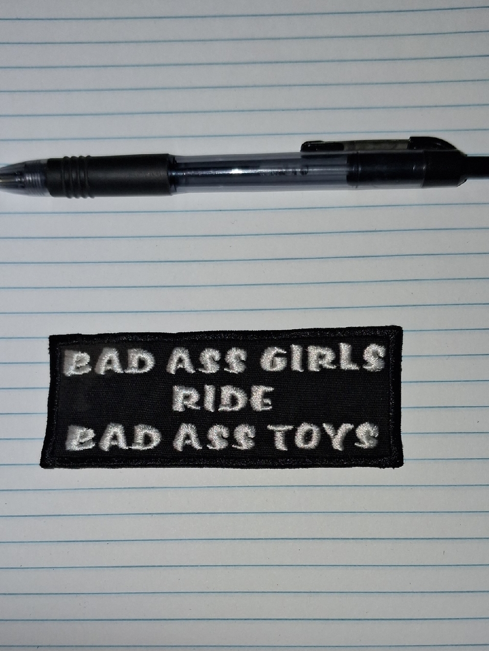 BAD ASS GIRLS RIDE BAD..Embroided Patch